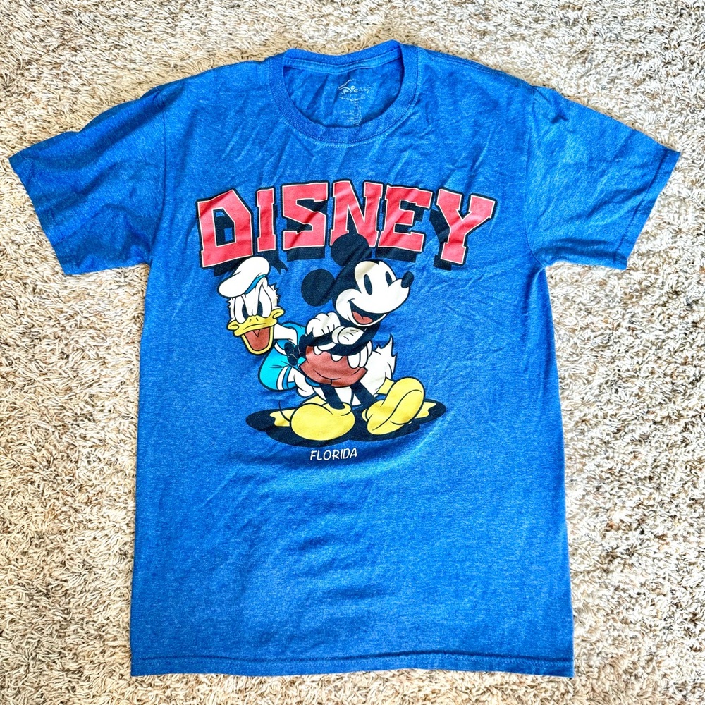 Disney - Men’s (S) Blue Mickey Mouse & Donald Duck Walt Disney World Florida Top